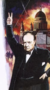 Winston Churchill pendant le Blitz - English School