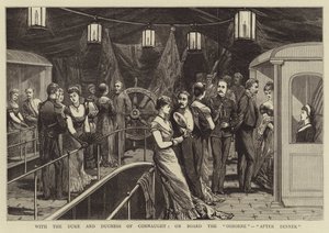 Avec le duc et la duchesse de Connaught, à bord de l