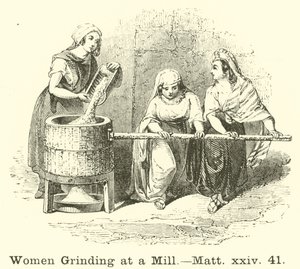 Femmes moulant au moulin