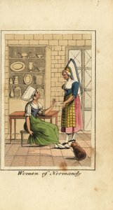 Femmes de Normandie, France, dans une cuisine
