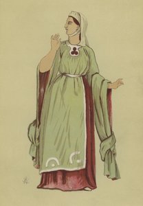 Costume féminin du règne de Henri I - English School