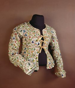 Veste brodée pour femmes, connue au XVIIe siècle sous le nom de gilet