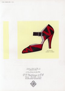 Publicité pour chaussures pour femmes, années 1930 - English School