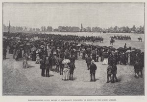 Revue du comté de Worcestershire à Pitchcroft, Worcester, en l