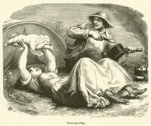 Travailler et jouer (gravure) - English School