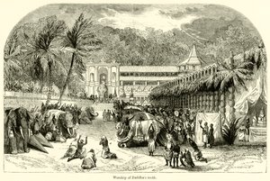 Adoration de la dent de Bouddha - English School