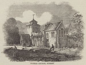 Église de Wotton, Surrey (gravure) - English School