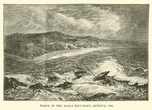 Naufrage du bateau postal Maria, Antigua, 1826