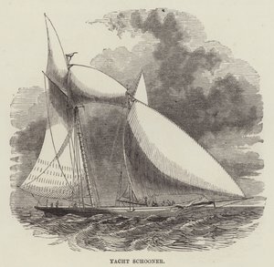 Goélette de yacht (gravure) - English School