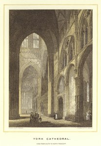 Cathédrale de York, vue du sud au transept nord - English School