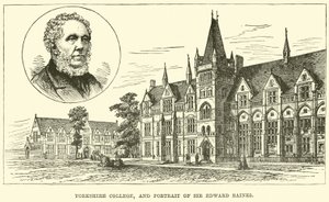 Collège du Yorkshire, et portrait de Sir Edward Baines - English School