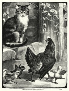 "Tu as volé mon pauvre poulet" (gravure) - English School