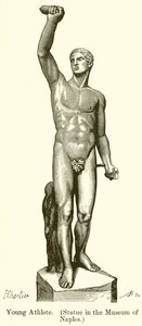 Jeune athlète. (Statue au musée de Naples) - English School