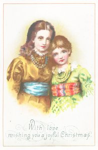 Jeunes filles, Carte de Noël - English School