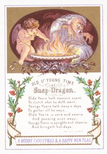 Jeune et vieux, carte de Noël - English School