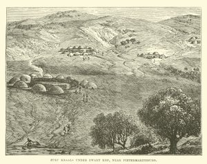 Kraals zoulous sous Zwart Kop, près de Pietermaritzburg