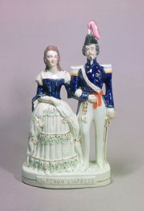 Figurine de Staffordshire de Napoléon III et l
