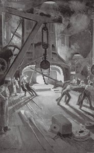 Le marteau-pilon de 40 tonnes en action à l