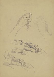 Six Études de Mains, vers 1870-90 - Enoch Wood Perry