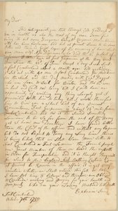 Lettre à Allice Jones, Concord, Massachusetts, 7 octobre 1755 - Ephraim Jones