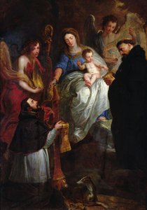 La Vierge donnant une étole à Saint Hubert