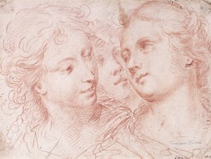 Trois études de têtes féminines - Ercole Procaccini