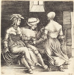 Jeune homme et servantes - Erhard Altdorfer