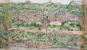 Carte de la ville de Jérusalem, de 