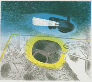 Série sous-marine : Lithographie introductive - Eric Ravilious