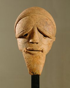 Tête masculine, sculpture de Sokoto, Nigeria (terre cuite)