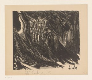 Composition abstraite - Erich Wichmann (signed by artist)