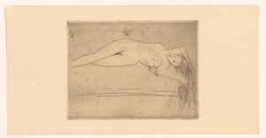 Femme nue allongée - Erich Wichmann