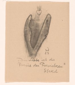 Deux têtes abstraites et un cœur sacré (Idealisten II en verdere Kanttekeningen) - Erich Wichmann