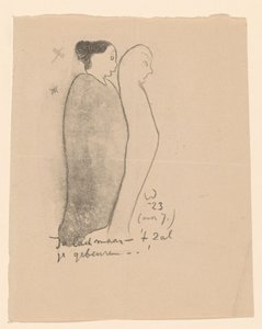 Deux figures debout (Idealisten II et autres annotations) - Erich Wichmann