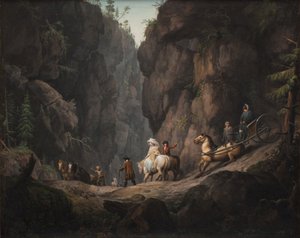 Le passage à travers Krokkleven près de Ringerike en Norvège - Erik Pauelsen