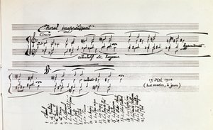 Détail de la partition musicale de Sports et divertissements par Erik Satie - Erik Satie