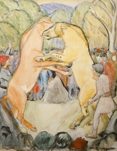 Combat de chevaux - Erik Theodor Werenskiold