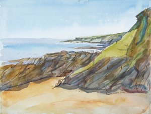 Plage rocheuse sur le Roseland - Erin Townsend