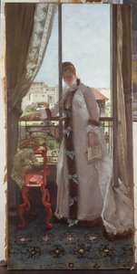 Femme à une fenêtre ouverte, 1875 - Ernest Ange Duez