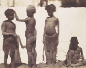 Enfants du village de Kalabshah, Nubie - Ernest Benecke