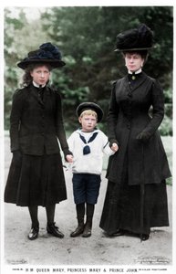 Reine Mary, princesse Mary et prince John, années 1910