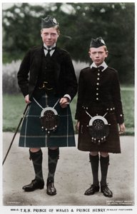 Le prince de Galles et le prince Henri, vers 1910 - Ernest Brooks