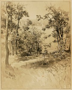 New York, site du fort Washington, vue sur le fort Lee
