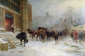 Les funérailles du roi Charles Ier - Chapelle Saint-Georges, Windsor en 1649 - Ernest Crofts