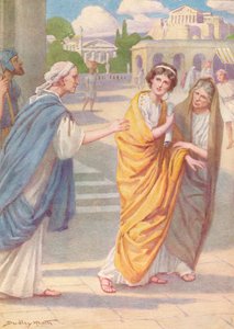 Verginius a laissé sa belle jeune fille Verginia aux soins de sa nourrice, vers 1912, 1912