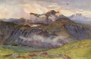 Merrick et Loch Enoch depuis le sommet de Corscrine - Ernest Edward Briggs