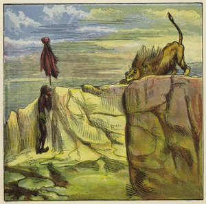Chasse au lion Ashanti - Ernest Henry Griset