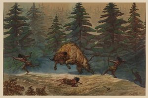 Chasse au bison, 1871 - Ernest Henry Griset