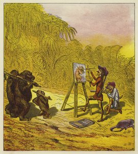 Les frères Bold rencontrent une famille de gorilles - Ernest Henry Griset