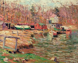 Scène de la rivière Harlem